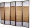 Paravent japonais en bois avec bambou de 5 panneaux -PEGANE-