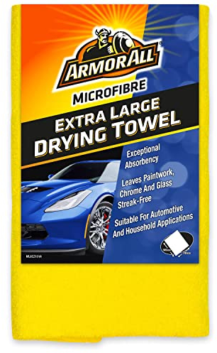 Car Cleaning Kit, Armor All, MicrOfibre Drying Towel, Extra Large, Set Of 1, Yellow