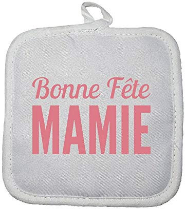 Manique Gant de Cuisine Bonne fête Mamie Rouge