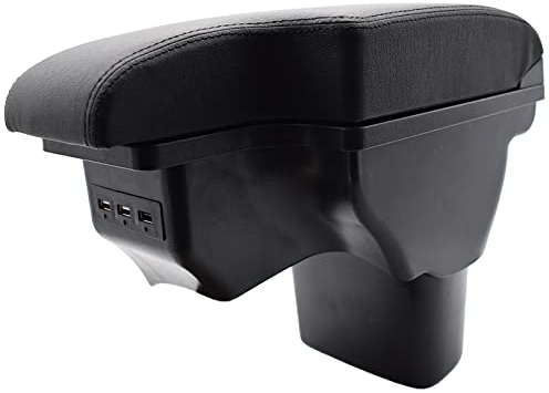 XUKEY Leather Armrest For Juke ESQ 2011 2012 2013 2014 2015 2016 2017 2018 2019 Car Storage Center Console USB Interface Box Arm Rest Modification