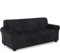 TIANSHU Samt Sesselbezug 3 sitzer,Soft Velvet Plush Couchbezug stilvolle Luxus-Möbelbezüge Anti-Rutsch-High Stretch Sesselbezug(3 Sitzer,Schwarz)