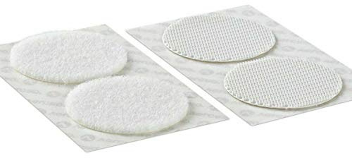 Monedas de velcro de fuerza industrial, círculos en blanco y negro (blanco, 5 pares)