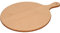 Tagliere Rotondo con Manico in Legno di Faggio 49 x Ø38 x 1,5 cm per Pizza, Bruschette, Polenta