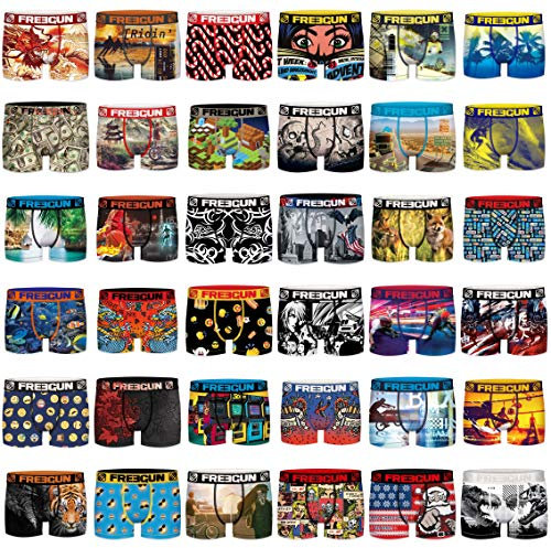 FREEGUN Pack Surprise Calzoncillo Ropa Interior Hombre Microfibra, Modelo aleatorio (Paquete de 5)