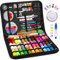 Set da Cucito,Kit da Cucitocon 206 Accessori da Cucito, Set da Cucito con Valigetta in PU,Accessori Completi per Principianti,viaggiatori,parenti e Amici