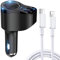 Blsyetec PD 3.0 168W Auto Ladegerät mit USB C auf Lighting Ladekabel Zigarettenanzünder iphone KFZ Ladegerät 12V/24V Autoladegerät Schnellladung Ladeadapter für iPhone 16 15 14, Samsung S25/S24, Pixel