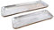 MichaelNoll Schale Servierplatte Dekoschale Aluminium Silber Deko Luxus, für Wohnzimmer und Esszimmer, 31 cm oder 45 cm (45x14x3 cm)