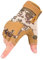 GRTE Halbe Finger Taktische Handschuhe Männer Frauen Anti-Rutsch Fingerlose Handschuhe Für Outdoor-Sport Radfahren Motorrad Wandern Klettern Camping Jagd Laufen,Desert Camouflage,M