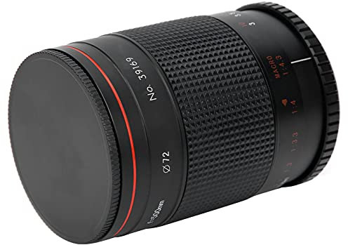 Goshyda Teleobiettivo a Specchio a Grande Apertura da 500 Mm F8 con Filtro, Anello Adattatore, Design Pieghevole, Elimina i Riflessi e Migliora Il Contrasto, per Fotocamera con