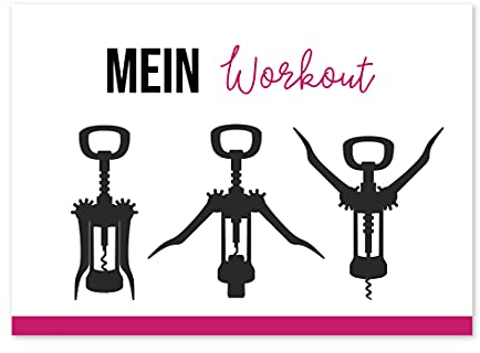 Nastami Postkarte MÄDELSABEND Motivationskarte lustig Sprüche Postkarte Alkohol Geschenk Mädelsabend (Mein Workout)