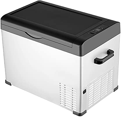 GETZ Frigorifero Portatile Elettrico 40L Mini Frigo Auto 12 / 24V Frigo Freezer Elettrico Portatile Compressore per Campeggio Camper Veicolo Camion Barca Viaggio Pinic, -20 ° C-20 ° C