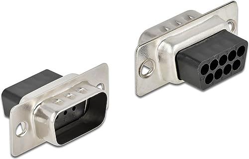 Delock D-Sub 9 Pin Crimp Stecker, Metall, 4 Stück