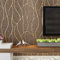 MEAIHOME Modern Simple 3D Imitation Deerskin Non-Woven Curve Pattern Wallpaper for Living Room Bedroom TV Background Dark Brown Non-Pasted 1.73' W x 32.8' L