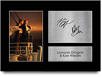 HWC Trading A4 Leonardo DiCaprio & Kate Winslet Titanic Geschenke Gedruckt, Signiert Autogramm Bild Für Film-Erinnerungsstücke-Fans