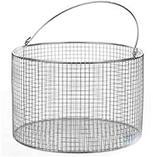 Bochem 18/10 Edelstahl Rund Drahtkorb mit Henkel/Elektrolytisch Poliert und Antimagnetisch, 180mm x 160mm