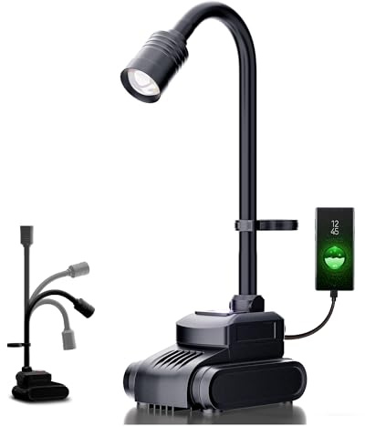 LED Arbeitsleuchte 1000 Lumen Flexibler Schwanenhals mit Magnetfuß, Einstellbares Gitterlicht, Baustellenlampe für Werkbank, Selbstreparatur, Lesen, Notfall und Grill (wiederaufladbar)