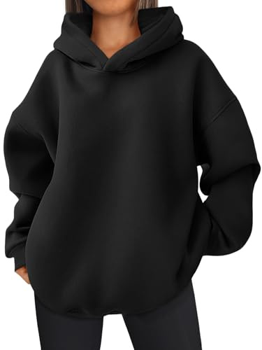 EFAN Damen-Kapuzenpullover, übergroß, Fleece, Kapuzenpullover, Tops, Pullover, lässig, bequem, Herbst, modische Outfits, Kleidung 2024