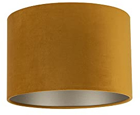 Uniqq Pantalla terciopelo dorado Ø 40 cm – 30 cm de alto