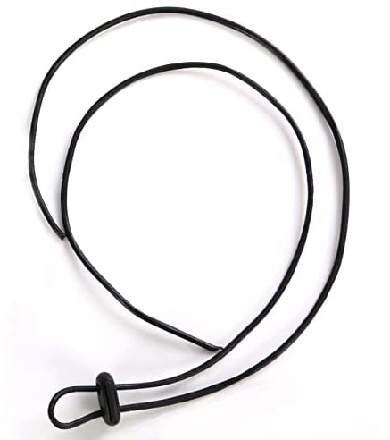 Black Forest Fox Kinnband Kinnriemen Hutfangband Hutband Leder Fangband für Hut Lederriemen verstellbar (Schwarz)