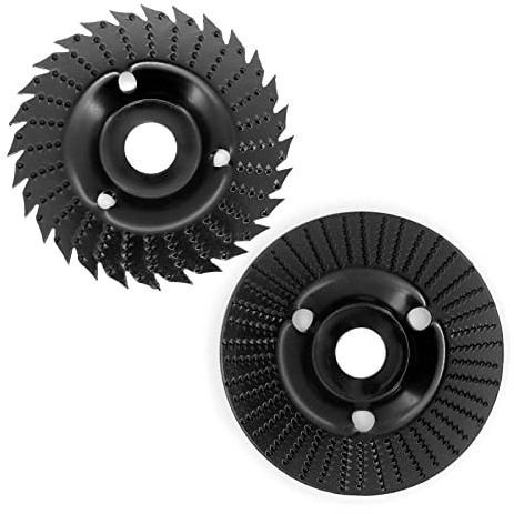 Yuhtech 2 Stück Schleifscheiben 125mm für Winkelschleifer Holz Schleifscheibe Holzfräser Raspelscheibe Winkelschleifer Holzfräse für Winkelschleifer Polieren, Schnitzen, Schleifen