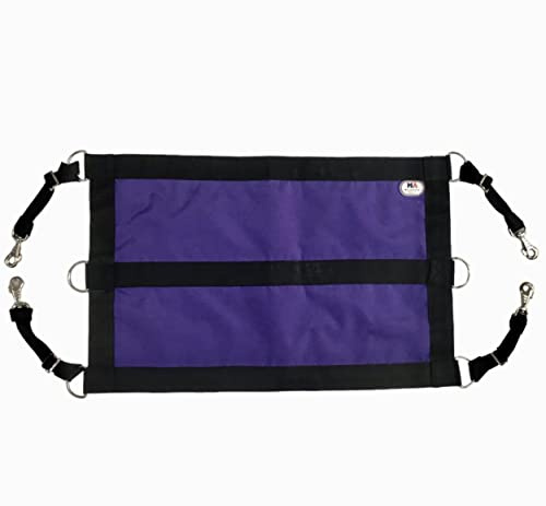Majestic Ally Protection de stalle pour Chevaux 1200D 29x19 avec Sangles réglables et matériel (Violet Noir)
