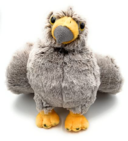 Onwomania Plüschtier Kuscheltier Stoff Tier Steinadler Adler Vogal 19cm Grau