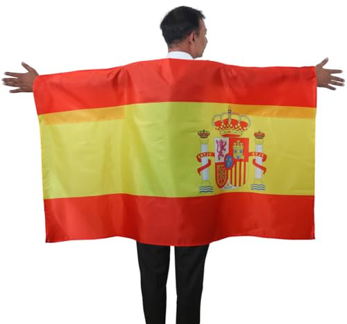 Sonia Originelli Fan Umhang Poncho Fahne Flagge zum Umhängen Fanartikel WM EM Farbe: Spanien