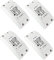 proAMEDEN Interruptor inteligente con WiFi, 220 V, Smart Switch WiFi, app Tuya/Smart Life, compatible con Alexa y Google Home (WIFI 10A). (4, White)
