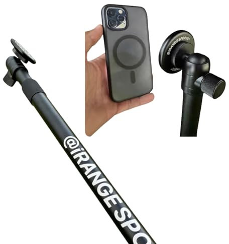 iRangeSports Stick Lite w/The Puck (Golf Recording monopod ft. Spike for Course, compatibale with Magsafe)