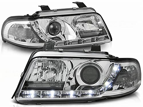 Led Scheinwerfer Set in chrom für Audi A4 B5 FL