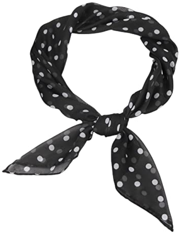 FAIRYGATE Schal Schwarz Damen Bandana Halstuch Seidentuch Chiffon Fashion Tuch Schal Kopftuch Multifunktion Schal Seide Halstücher Kopftücher DA2815
