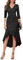 Berylove Kleid Herbst Damen Pailletten Kleid Damen Glitzer Kleid Damen Langarm Abendkleid Damen Elegant Ballkleider Damen Lang BLP7065 Black XL