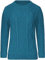 AJFASHION Women Jumpers New Ladies Long Sleeve Chunky Cable Knitted Jumper Crew Neck Winter Sweater Top UK Size 8-22 Teal
