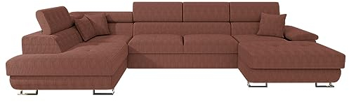 Mirjan24 Ecksofa Cotere Bis Cord, Eckcouch, Sofa mit Schlaffunktion und Bettkasten, U-Form Couch Farbauswahl Wohnlandschaft vom Hersteller (Poso 29, Seite: Links)