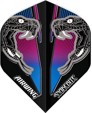RED DRAGON Airwing Unique Moulded Peter Wright Snakebite Blau Standard Dartflug 1 Set pro Packung (insgesamt 3 Dart-Flights)