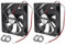 AITRIP 2 Stück 12025 12V Lüfter, Bürstenloses Doppelkugellager120 x 120 x 25 mm, 12 cm, 120 mm, Gleichstrom, Kühlventilator für Computergehäuse CPU-Kühlern, Heizkörpern