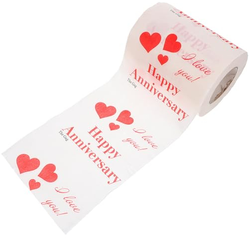 1 Rolle Valentinstag-Toilettenpapier Romantisches Liebesherz Bedrucktes Toilettenpapier Lustige Seidenservietten Geschenk Zum Valentinstag Jäten Jubiläumsgeschenk