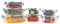 Neo 7 Containers & 7 Lids Glass Food Storage Containers Set with Snap Locking Lids Meal Prep Airtight Lunch Box Microwave Oven Freezer and Dishwasher Friendly (7 Piece)