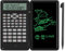 Scientific Calculator with Erasable Writing Tablet Digital Financial Calculator Large LCD 2-Line Display 240 Functions Flip Cover Battery Powered for Secondary School Office
