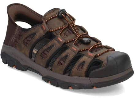 Skechers Herren Tresmen-Norvick 205187 Enclosed Slip-Ins Fisherman Sandal, Schokolade, 42.5 EU X-Weit