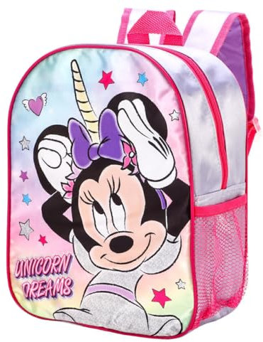 Top Linen (NW) Ltd Children Cartoon Official Character Backpack For School - Lightweight Rucksack Travel Backpack Kids - Miss Minnie Mouse Unicorns Dreams Back Pack