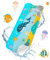 HITSLAM Badewannenmatte rutschfest Kinder, 101x40cm Extra Lange Antirutschmatte Badewanne Kinder, Duschmatte rutschfest Baby, Schimmelresistent & Maschinenwaschbar Badematte, Wal