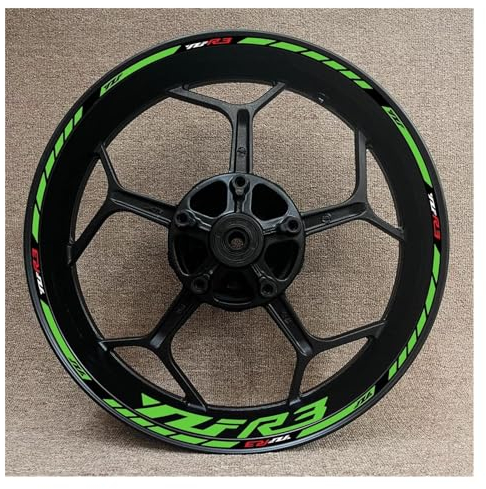 ZWBHNB Felgenrandaufkleber Motorrad Rad Hun Wasserdicht Reflektierende Rand Aufkleber Aufkleber Felge Änderung Schutz Dekoration Mark Für Yamaha YZF R3 Radaufkleber(Größe:28)