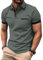 zitysport Poloshirt Herren Kurzarm Shirt Atmungsaktives Golf Polo Shirt Männer Sommer Shirts Sport Basic Slim Fit Tshirt mit Brusttasche Polohemd(DunkelGrau-XL)