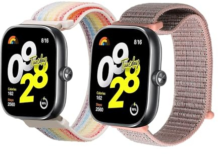 kwmobile 2x Uhrenarmband für Xiaomi Redmi Watch 4 / Band 8 Pro Armband - Fitnesstracker Band Set aus Nylon - Ersatzarmband Smartwatch