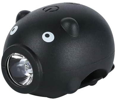 Editbar Kinder Scooter Licht, LED Kinder Roller Licht - USB Wiederaufladbar Kinderwagen Licht, LED Warnlicht, Dreifachmodus mit Hupe, IP64 Wasserdicht, für Roller und Kinderwagen (Schwarz)