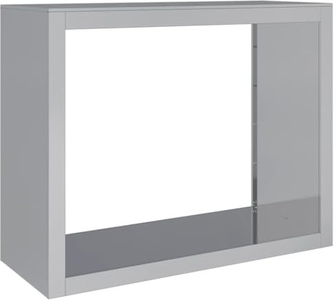 vidaXL Rastrelliera per Legna da Ardere 100x40x80cm in Acciaio Zincato, Porta Legna, portalegna da Esterno, portalegna da Interno, Porta ceppi