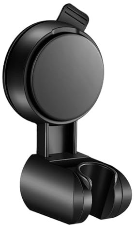 SHUGUANG Support Pommeau de Douche Type de Ventouse Accroche Pommeau de Douche Angle Réglable Support Douchette Amovible Porte Pommeau de Douche Rond Fixation Pommeau de Douche