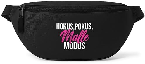 Hokus Pokus Malle Modus - Bauchtasche - Bauchtasche | Malle | Party | Urlaub | lustige Sprüche | Festival | Umhängetasche | Schwarz