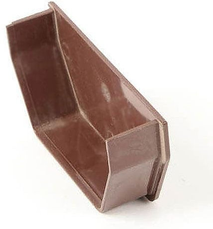 Poly Pipe RS208BR - Terminale interno marrone per sistema di grondaie quadrate da 112 x 65 mm